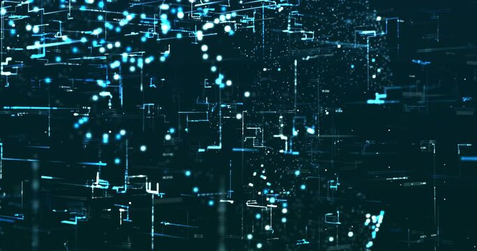 Abstract digital network data background, 3D rendering