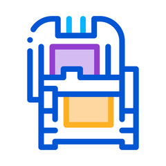 protective case window glass icon vector. protective case window glass sign. color symbol illustration