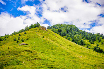 It's Beautiful nature and many beautiful rocks and mountains in summer