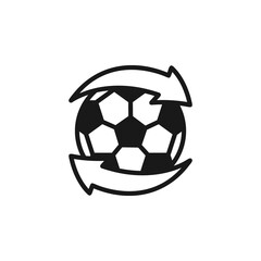 Obraz premium Football player transfer icon vector illustration