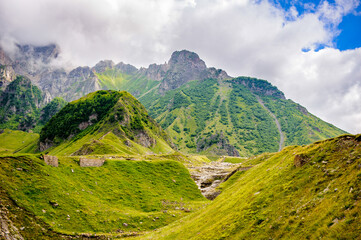 It's Beautiful nature and many beautiful rocks and mountains in summer