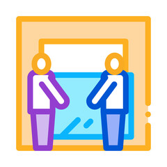 freight movers hold glass icon vector. freight movers hold glass sign. color symbol illustration