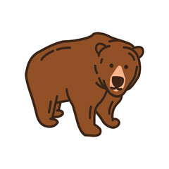 Simple and Modern Bear logo or icon sign template design for versatile 
business and company