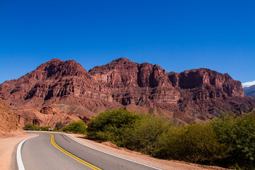 Different shapes and colors in the mountains due to erosion by the wind and the elements.