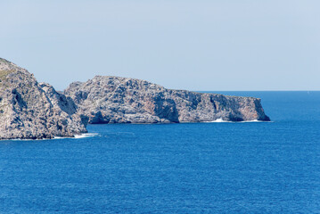 Fototapeta na wymiar Sea and coast landscape in Cala Rajada