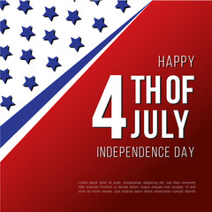 Happy 4th of july independence day greeting, can be used as banner
social media, greeting card and background