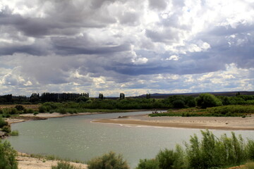 clouds over the river