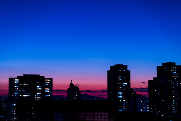 Céu noturno espetacular na Quarentena de São Paulo Capital Brasil 16/06/2020 - Região do...