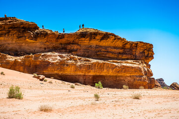 It's Nature and rocks of Wadi Rum (Valley of the Moon), Jordan. UNESCO World Heritage