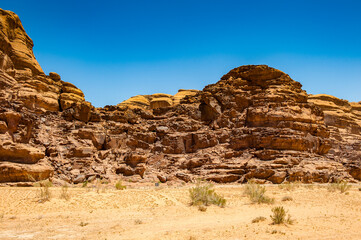 It's Desert of the Wadi Rum, The Valley of the Moon, southern Jordan.