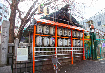 Obraz premium Namiyoke Inari Shrine in Tsukiji, Tokyo