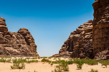 It's Desert of the Wadi Rum, The Valley of the Moon, southern Jordan.