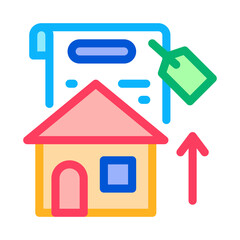 investment in house icon vector. investment in house sign. color symbol illustration
