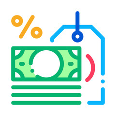 interest is money icon vector. interest is money sign. color symbol illustration