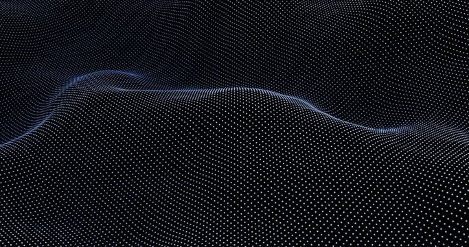 Looping topographic visualization of valley: monochromatic tinted point cloud display.