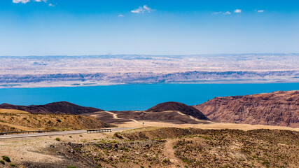 Fototapeta na wymiar It's Dead Sea and the nature of a desert in Jordan