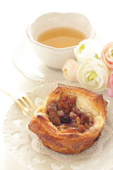 dried fig and walnut Danish pastry for breakfast