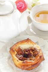 dried fig and walnut Danish pastry for breakfast