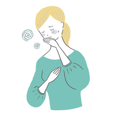 吐き気がする女性