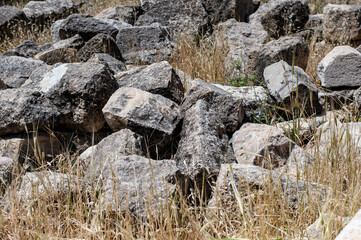 It's Stones of the Ruins of the Qasr al Abd, a large ruin in Iraq Al Amir, Jordan.