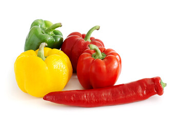 red and yellow peppers