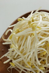 Chinese food ingredient, soy bean on wooden plate