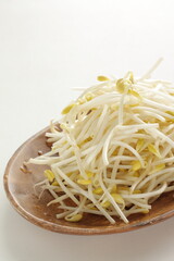 Chinese food ingredient, soy bean on wooden plate