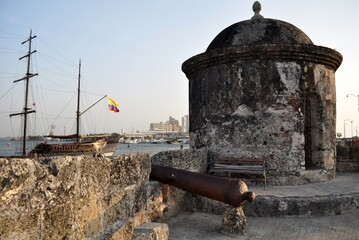 Baluarte de San Francisco bastion Baroque sentry box lookout Cartagena de Indias Colombia South America