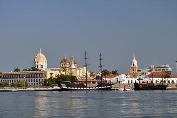 Obraz na płótnie Canvas View of the historic center of Cartagena, Colombia