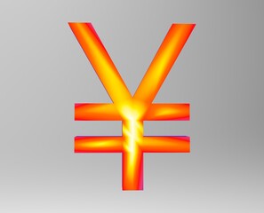 Obraz premium Yen symbol sign isolated Japanese yen JPY 3d render 