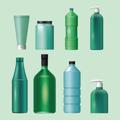 set of materials and styles bottles products