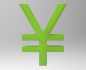 Obraz premium Yen symbol sign isolated Japanese yen JPY 3d render 