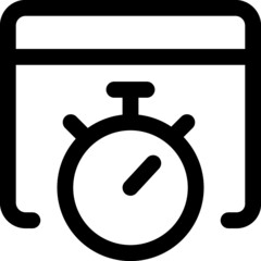optimization timer icon vector for web and apps