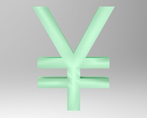 Obraz premium Yen symbol sign isolated Japanese yen JPY 3d render 