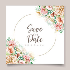 Elegant wedding invitation design with floral motif