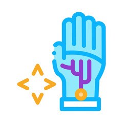 virtual glove technology icon vector. virtual glove technology sign. color symbol illustration