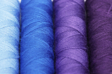 threads and buttons of various colors