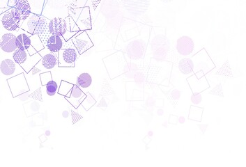 Light Purple vector backdrop with lines, circles, rhombus.