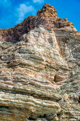 It's Rocks in front of the blue sky