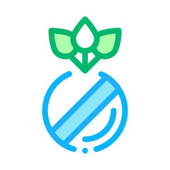 organic herbal pills icon vector. organic herbal pills sign. color symbol illustration