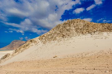 It's Beautiful beach and hills of the Indian Ocean