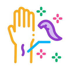 application of leeches on arm icon vector. application of leeches on arm sign. color symbol illustration