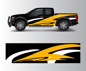 Racing graphic background vector for Truck, Pickup and vehicle branding. vinyl and wrap design vector © Saiful