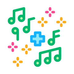 healing music icon vector. healing music sign. color symbol illustration