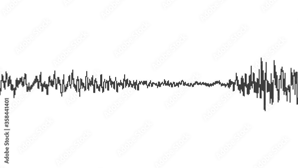 Poster black and white audio visualization effect. looping, unique, useful as an element or background