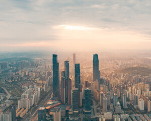 aerial view of nanning  china