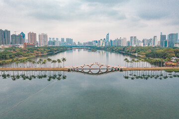aerial view of nanning  china