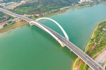 Fototapeta premium aerial view of the city