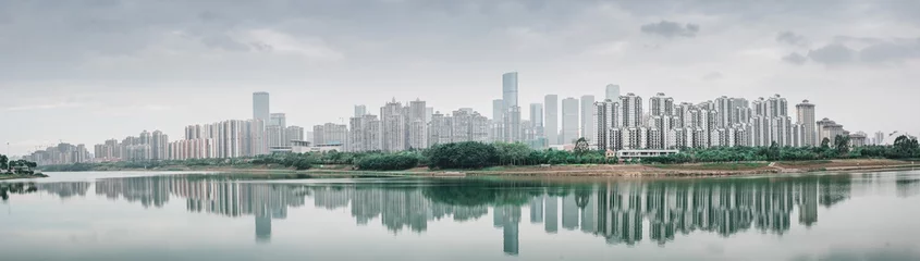  panoramic view of the city near the water © wang