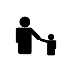 Fathers day. Father and son icon isolated on white background. Design vector